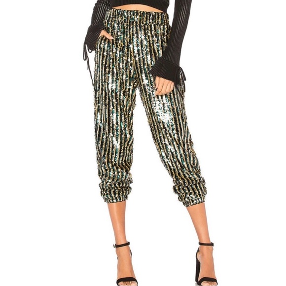 Tularosa Cara Sequin Pant in Multi Size: S - Picture 1 of 6